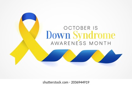 Down Syndrome awareness month is observed every year in October, it is a condition in which a person has an extra chromosome, they are small packages of genes in the body. vector illustration