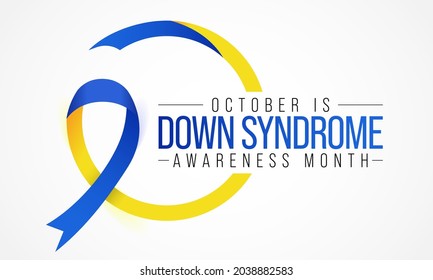 Down Syndrome awareness month is observed every year in October, it is a condition in which a person has an extra chromosome, they are small packages of genes in the body. vector illustration