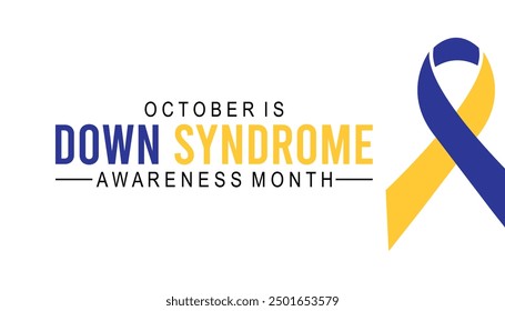 Down Syndrome Awareness Month is observed every year on October.Holiday concept background, placard, banner design template Vector illustration background design.