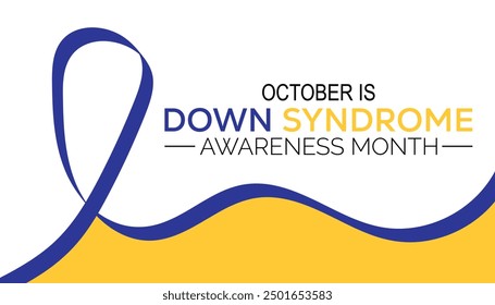 Down Syndrome Awareness Month is observed every year on October.Holiday concept background, placard, banner design template Vector illustration background design.
