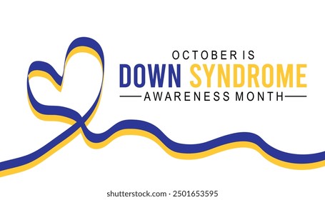 Down Syndrome Awareness Month is observed every year on October.Holiday concept background, placard, banner design template Vector illustration background design.