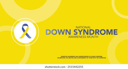 Down Syndrome awareness month is observed every year in October, it is a condition in which a person has an extra chromosome, they are small packages of genes in the body. vector illustration	