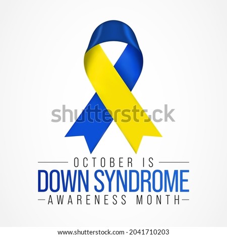 Down Syndrome awareness month is observed every year in October, it is a condition in which a person has an extra chromosome, they are small packages of genes in the body. vector illustration