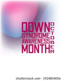 Down Syndrome Awareness Month. Geeignet für Grußkartenposter und Banner