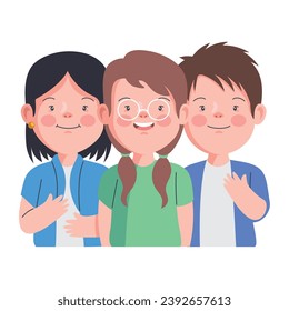 vector de ilustración de caracteres de síndrome descendente