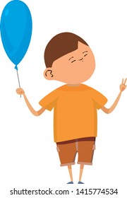 Down syndrome child. Vector ilustration.