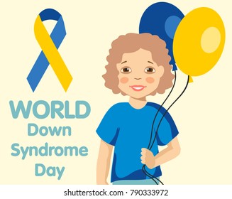 Down syndrome concept. Smiling face of disabled girl.