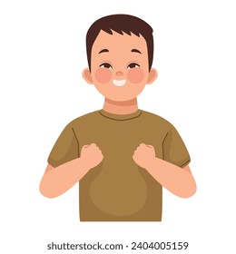 down syndrome happy boy isolated