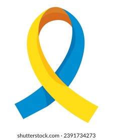down syndrome ribbon illustration isolated illustration
