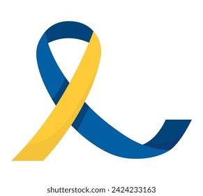 down syndrome ribbon illustration vector