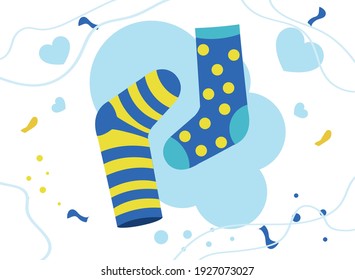 Síndrome de Down calcetines con corazones