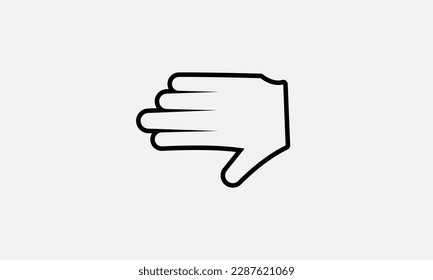 Down Thumb dislike vector logo design