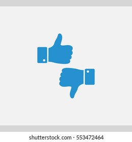 up and down, thumbs up icon. One of set web icons