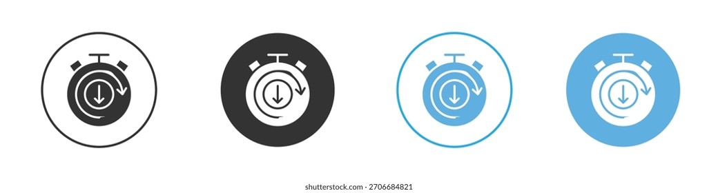 Down time icon Logo Template Design set
