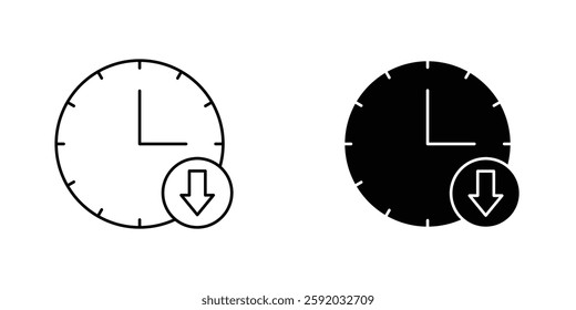 Down time icon symbol collection on white background.