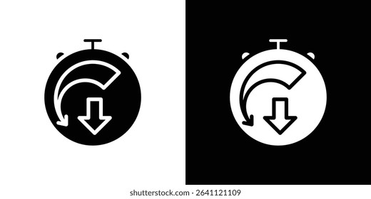 Down time icon symbols. Vector illustration.