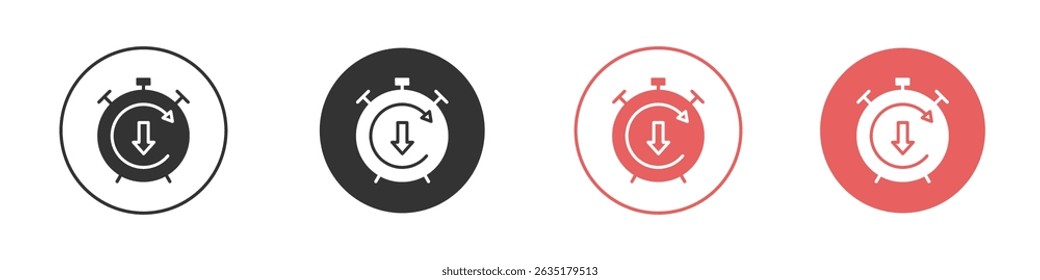 Down time icon vector design template simple and clean style