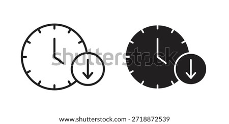 Down time icons sign vectors. suitable for web, app, infographic, etc