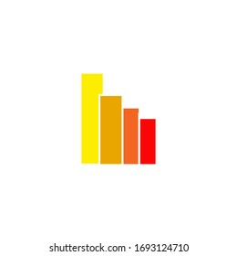 Down trend chart icon logo design vector template