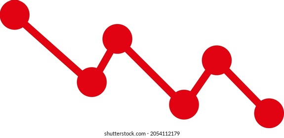 Down Trend Icon With Flat Style. Isolated Vector Down Trend Icon Illustrations, Simple Style.