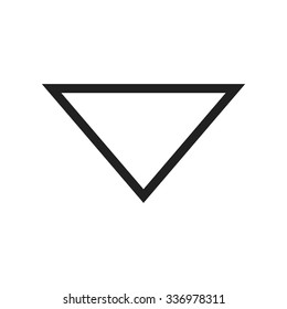 Down, triangle, website  icon vector image. Can also be used for arrows. Suitable for mobile apps, web apps and print media.