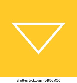 Down, triangle, website  icon vector image. Can also be used for arrows. Suitable for mobile apps, web apps and print media.