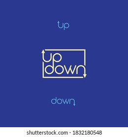 up down typography vector for your company/brand