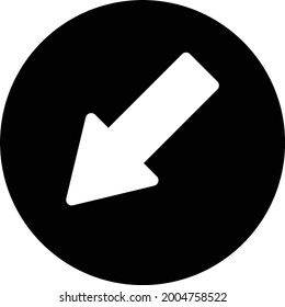 down vector glyph flat icon