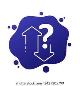 Up or down vector icon