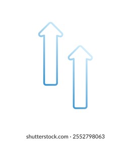 Ilustração de stock de ícone de vetor para cima e para baixo