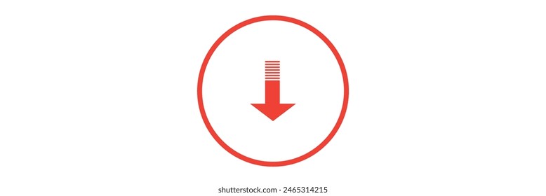 Icono de Vector abajo, debajo del símbolo. Simple, diseño plano eps 10
