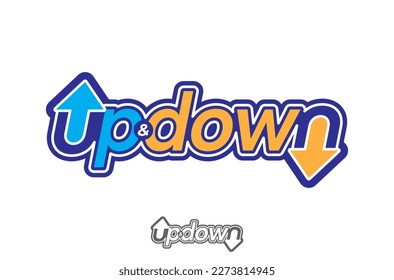 Up and down vector illustration quote typography design