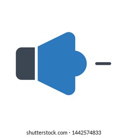 down volume glyph color vector icon