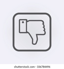 Down vote icon . Vector illustration