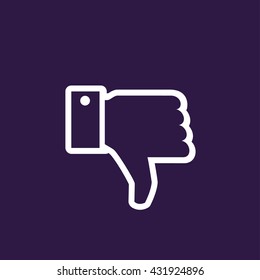 Down vote icon . Vector illustration