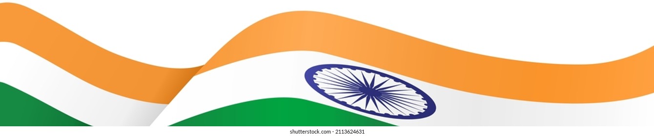Bandera de India ondulada aislada en fondo png o transparente,Símbolo de la India, plantilla para banner, tarjeta, publicidad, promoción y afiches de país que coincidan con los negocios, ilustración vectorial