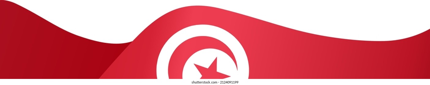 Down waving Tunisia  flag  isolated  on png or transparent background,Symbol of Tunisia, template for banner,card,advertising ,promote,and business matching country poster, vector illustration