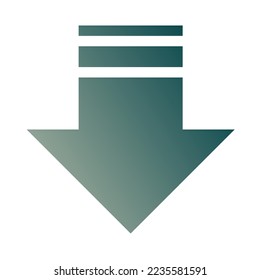 Gradiente de icono de flecha hacia abajo