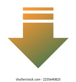 Down Way Arrow Icon Gradient