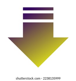 Gradiente de icono de flecha hacia abajo