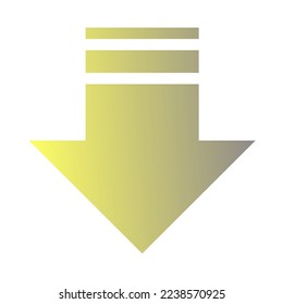 Down Way Arrow Icon Gradient
