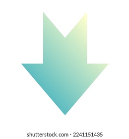 Abwärtsbogen-Symbol-Farbverlauf-Vektorgrafik