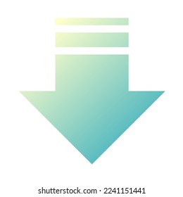 Abwärts-Pfeil-Symbol-Farbverlauf