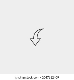 Down_arrow vector icon illustration sign