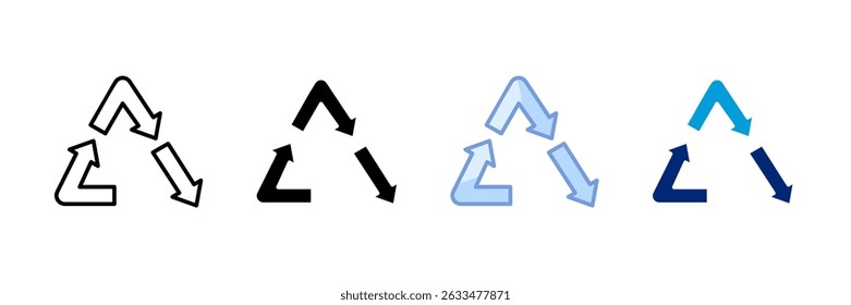 Downcycling Concept Icon Set Multiple Style Collection