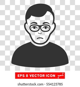 Downer EPS vector pictograph. Illustration style is flat iconic gray symbol on chess transparent background.