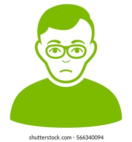 Downer vector icon. Flat eco green symbol. Pictogram is isolated on a white background. Designed for web and software interfaces.