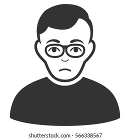 Downer vector icon. Flat gray symbol. Pictogram is isolated on a white background. Designed for web and software interfaces.