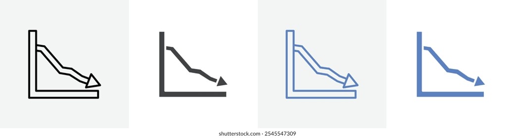 downfall icon Group symbol or sign vector