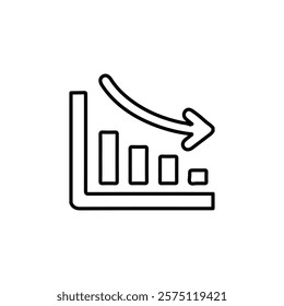 downfall icon Simple outline illustration